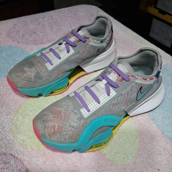 Nike Womens Gray Air Zoom SuperRep 3 Lace Up Athletic Training Shoes Size US 9.5 - Picture 2 of 9